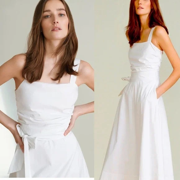 VERONICA BEARDPositano Ruched Bow Midi Dress